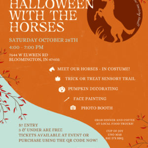 flyer with information for Halloween with the Horses as outlined in the product description.